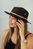 Женская соломенная шляпа-канотье Хлоя с ремешком на тулии, черный 1712 фото