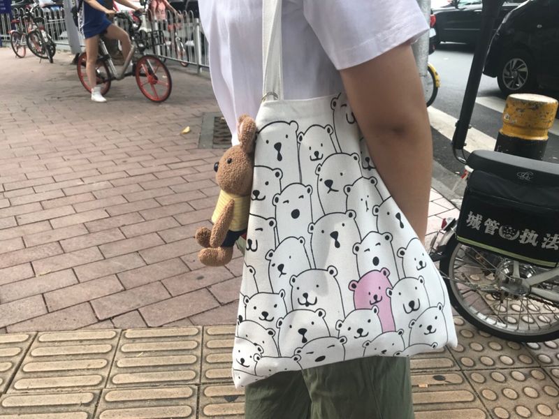 Тканинна сумка-шопер Неслухняний ведмедик 2022.23 naughty bear фото