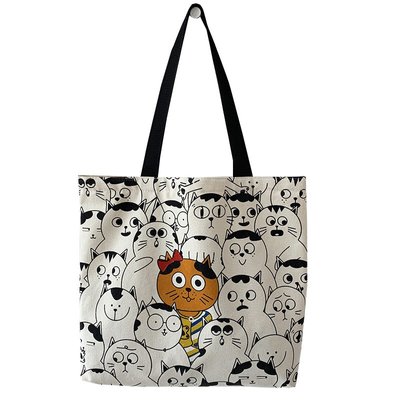 Котоновая сумка-шопер Оранжевый кот 2023.10 оранж.кіт фото