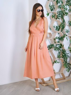 Элегантное розовое платье-миди Аксена 11757_розовый фото