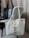 Котонова біла сумка шопер Вишиті квіти 2023.12 квіти фото 4